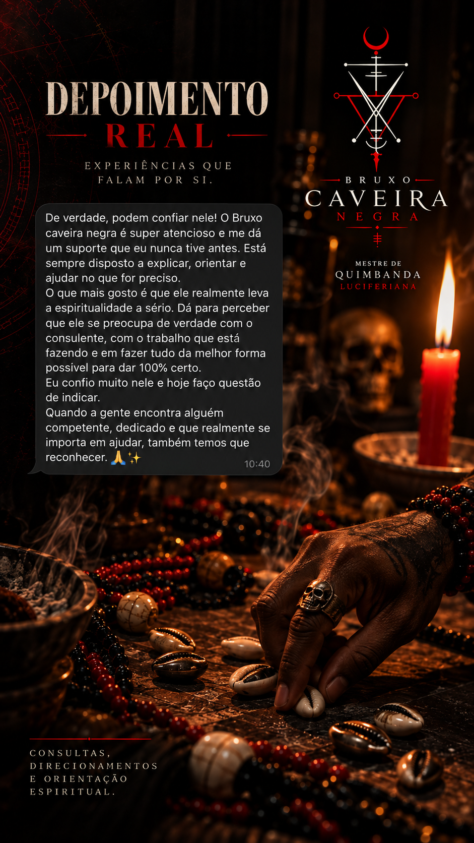 Terceiro depoimento de consulente do Oráculo dos Mortos